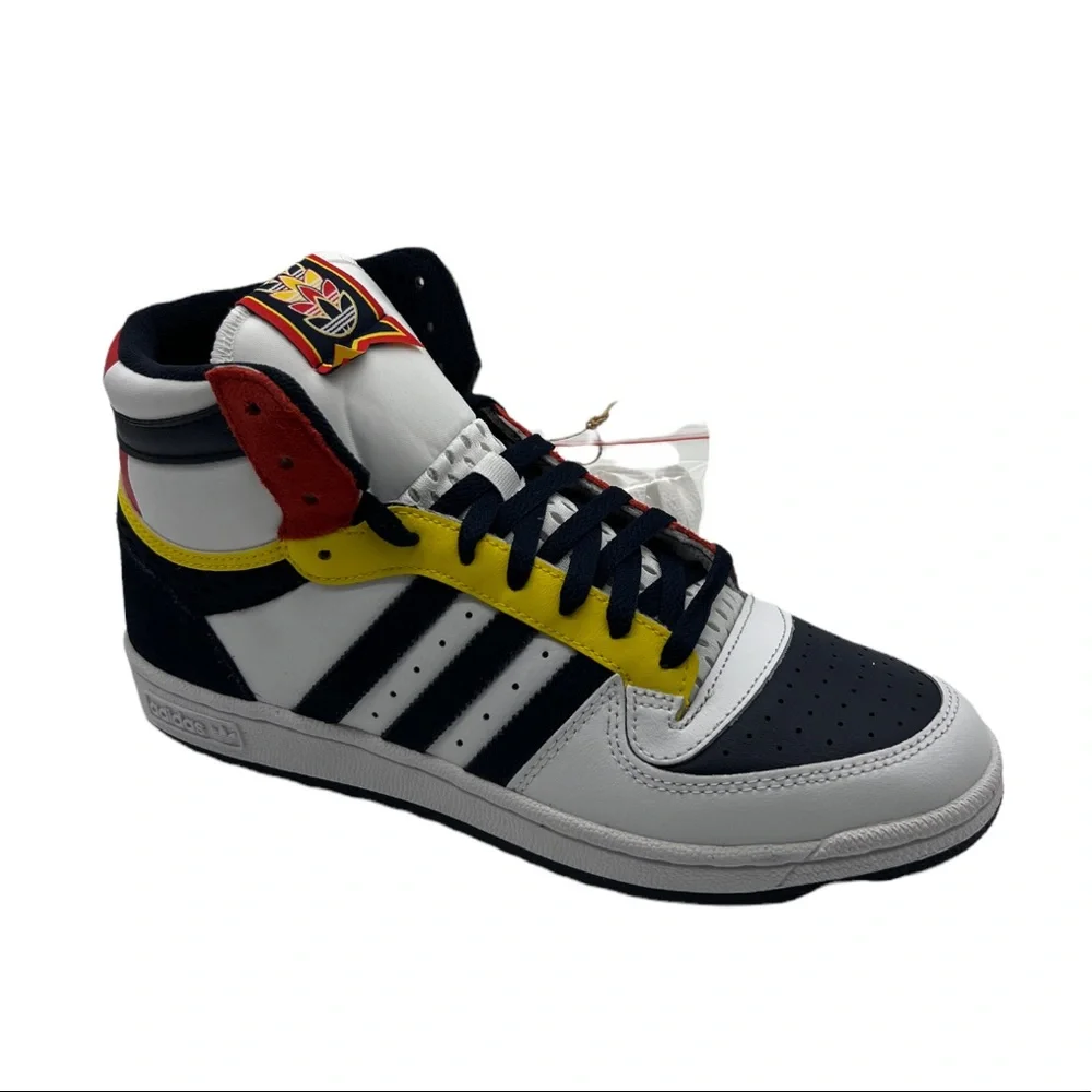 Adidas Top Ten Originals S24124 Blue White Red Yellow Basketball Shoe Sz 10